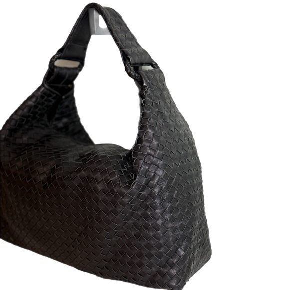 Bottega Veneta Nappa Intrecciato Sloane Hobo Ferro Black - Picture 2 of 11